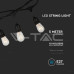 Градински кабел с фасунги V-TAC 3698 BLACK STRING LIGHT 10 x E27 IP54 Градински кабел с фасунги V-TAC 3698 BLACK STRING LIGHT 10 x E27 IP54