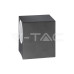 Фасаден аплик V-TAC 7510 BLACK SQUARE FACADE WALL LAMP 1 x GU10 IP44 Фасаден аплик V-TAC 7510 BLACK SQUARE FACADE WALL LAMP 1 x GU10 IP44
