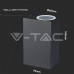 Фасаден аплик V-TAC 7511 BLACK SQUARE FACADE WALL LAMP 2 x GU10 IP44 Фасаден аплик V-TAC 7511 BLACK SQUARE FACADE WALL LAMP 2 x GU10 IP44