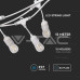 Градински кабел с фасунги V-TAC 7699 WHITE STRING LIGHT 15 x E27 IP65 Градински кабел с фасунги V-TAC 7699 WHITE STRING LIGHT 15 x E27 IP65