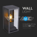  V-TAC 8517 BLACK FACADE WALL LAMP 1 x Е27 IP44