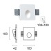 LED луна за вграждане в стена VIOKEF 4097200 ASTER