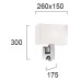 Аплик с ключ и LED рамо VIOKEF 4172400 BALTIMORE