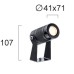LED фасаден прожектор с колче за земя VIOKEF 4187520 ATLAS