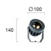 LED фасаден прожектор с колче за земя VIOKEF 4205000 ERMIS