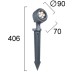 LED фасаден прожектор с колче за земя VIOKEF 4310600 RIDOX