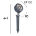 LED фасаден прожектор с колче за земя VIOKEF 4310700 RIDOX