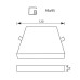 LED панел за вграждане VIVALUX 004283 QUADRA LED 18W CL
