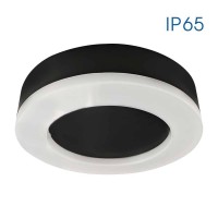 LED фасаден плафон VIVALUX 004748 DOLCE/R BK CL 15W 4000K IP65