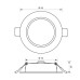 LED панел за вграждане VIVALUX 004753 VERA LED 5W CCT DIP-SWITCH IP54