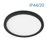 LED панел за вграждане VIVALUX 004813 NEBULA LED 12W - 18W - 24W BK CCT - SWITCH BLACK IP44