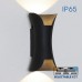 LED фасаден аплик VIVALUX 004825 BOSTON LED 2 x 5W BK CCT-SWITCH IP65
