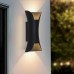 LED фасаден аплик VIVALUX 004825 BOSTON LED 2 x 5W BK CCT-SWITCH IP65