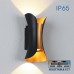 LED фасаден аплик VIVALUX 004826 BOSTON LED 2 x 5W BK/G CCT-SWITCH IP65