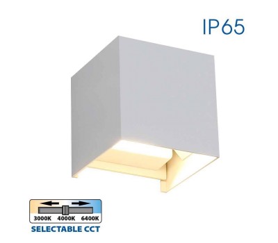 LED фасаден аплик VIVALUX 004827 STARK LED 2 x 3W SQ WH CCT 3000K - 4000K - 6400K IP65