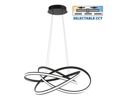VIVALUX 004867 MAREA LED 60W BK CCT 3000K - 4000K - 6000K