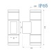 Фасаден аплик VIVALUX 004972 BERGAMO BLACK 2 x GU10 IP65