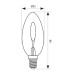 LED крушка VIVALUX 005084 GLOW LED BG35 LED E14 0,6W 1800K