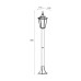 Градински стълб ZUMA LINE OUTDOOR 17060-S-PS MOONLIT