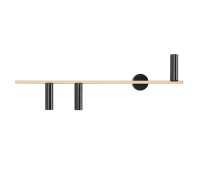 ALDEX 1083Y40 TREVO WALL 3 BLACK BRASS Left