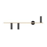 ALDEX 1083Y40 TREVO WALL 3 BLACK BRASS Left