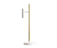 ALDEX 1097B40 TREVO TABLE WHITE BRASS