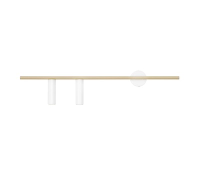 ALDEX 1097D40 TREVO WALL 2 WHITE BRASS Left
