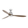 Вентилатор BEACON 80213045 LUCCI AIR CEILING FAN WHITEHAVEN 1 x GX53 17W 3000K LED BRUSHED CHROME / KOA DC