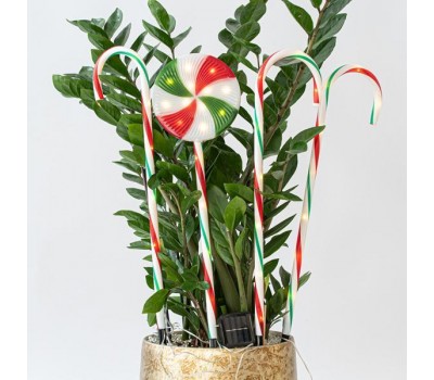 EUROLAMP 600-11914 2W 2300K 1500mm LED SOLAR LINE WITH FOUR PLASTIC MULTICOLOR CANDIES 2300K IP44