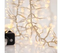 EUROLAMP 600-18201 3,6W 2700K 2600mm LED STRING CLUSTER LIGHT 2700K WITH 8 FUNCTION AND TRANSPARENT PVC CABLE IP44