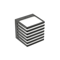 GTV Light LD-SIRO10WB-10 SIROLLO 10W 4000K IP54 BLACK SQUARE FACADE WALL LAMP