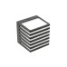 LED фасаден аплик GTV Light LD-SIRO10WB-10 SIROLLO 10W 4000K IP54 BLACK SQUARE FACADE WALL LAMP