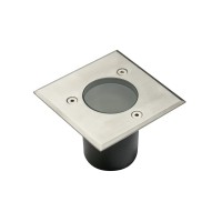 GTV Light ON-ALFAKGU10-06-MINI ALFA 1 x GU10 IP67 SATIN NICKEL SQUARE INGROUND MOUNTING LAMP