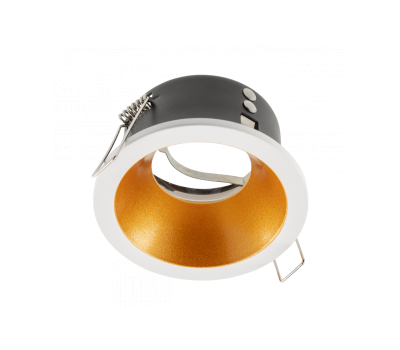 GTV Light OP-ELVAOBM-13 ELVA IP54 WHITE / GOLD ROUND RECESSED MOUNTING LAMP