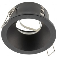 Луна за вграждане GTV Light OP-ELVAOCC-00 ELVA IP54 BLACK ROUND RECESSED MOUNTING LAMP