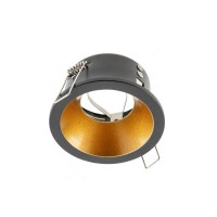 Луна за вграждане GTV Light OP-ELVAOCM-03 ELVA IP54 BLACK / GOLD ROUND RECESSED MOUNTING LAMP