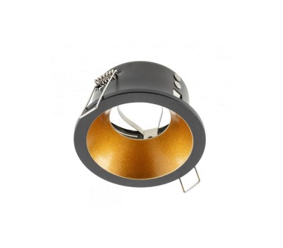 GTV Light OP-ELVAOCM-03 ELVA IP54 BLACK / GOLD ROUND RECESSED MOUNTING LAMP