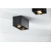 Луна за външен монтаж GTV Light OS-AVB80160KW2-00 AVEIRO DUO 2 x GU10 BLACK SQUARE SURFACE MOUNTING LAMP