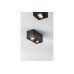 Луна за външен монтаж GTV Light OS-AVB80160KW2-00 AVEIRO DUO 2 x GU10 BLACK SQUARE SURFACE MOUNTING LAMP