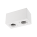 Луна за външен монтаж GTV Light OS-AVB80160KW2-10 AVEIRO DUO 2 x GU10 WHITE SQUARE SURFACE MOUNTING LAMP