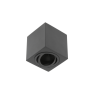 Луна за външен монтаж GTV Light OS-AVB8090OKW1-00 AVEIRO BIS 1 x GU10 BLACK SQUARE SURFACE MOUNTING LAMP