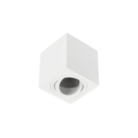 GTV Light OS-AVB8090OKW1-10 AVEIRO BIS 1 x GU10 WHITE SQUARE SURFACE MOUNTING LAMP