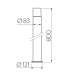 Градински стълб GTV Light OS-CORP80-30 CORTA 1 x E27 IP44 ANTHRACITE GARDEN BOLLARD LAMP
