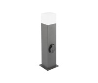 GTV Light OS-LARGP40G-30 LARGO 1 x E27 IP44 ANTHRACITE GARDEN BOLLARD LAMP WITH PLUG