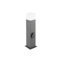 GTV Light OS-LARGP40G-30 LARGO 1 x E27 IP44 ANTHRACITE GARDEN BOLLARD LAMP WITH PLUG