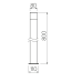 Градински стълб GTV Light OS-LARGP80-30 LARGO 1 x E27 IP44 ANTHRACITE GARDEN BOLLARD LAMP