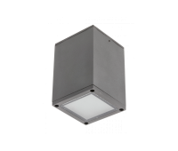 Луна за външен монтаж GTV Light OS-LEN100KWG-30 LENTO 1 x GU10 IP54 ANTHRACITE SQUARE SURFACE MOUNTING LAMP