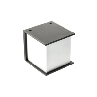 GTV Light OS-LEOE27B-10 LEO 1 x E27 IP54 BLACK SQUARE FACADE WALL LAMP