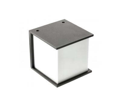 Фасаден аплик GTV Light OS-LEOE27B-10 LEO 1 x E27 IP54 BLACK SQUARE FACADE WALL LAMP