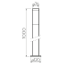 Градински стълб GTV Light OS-MILA10P-00 MILAN 1 x E27 IP54 SATIN NICKEL GARDEN BOLLARD LAMP